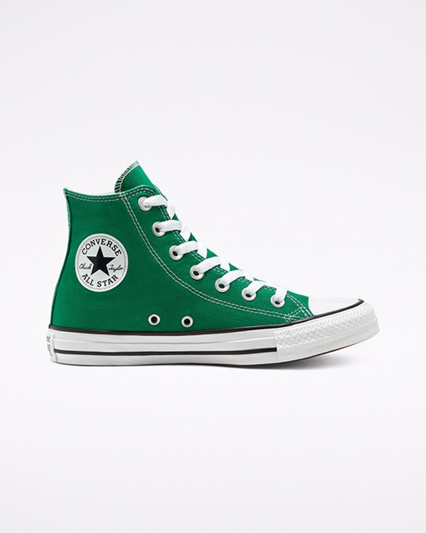 Pánské Boty Vysoké Converse Chuck Taylor All Star Classic Zelene Bílé | CZ JXHT65